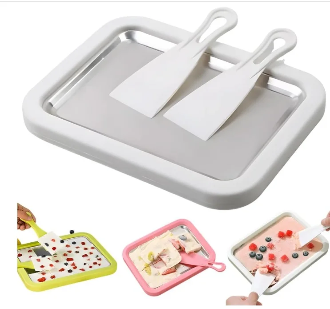 Instant ice cream make plate large