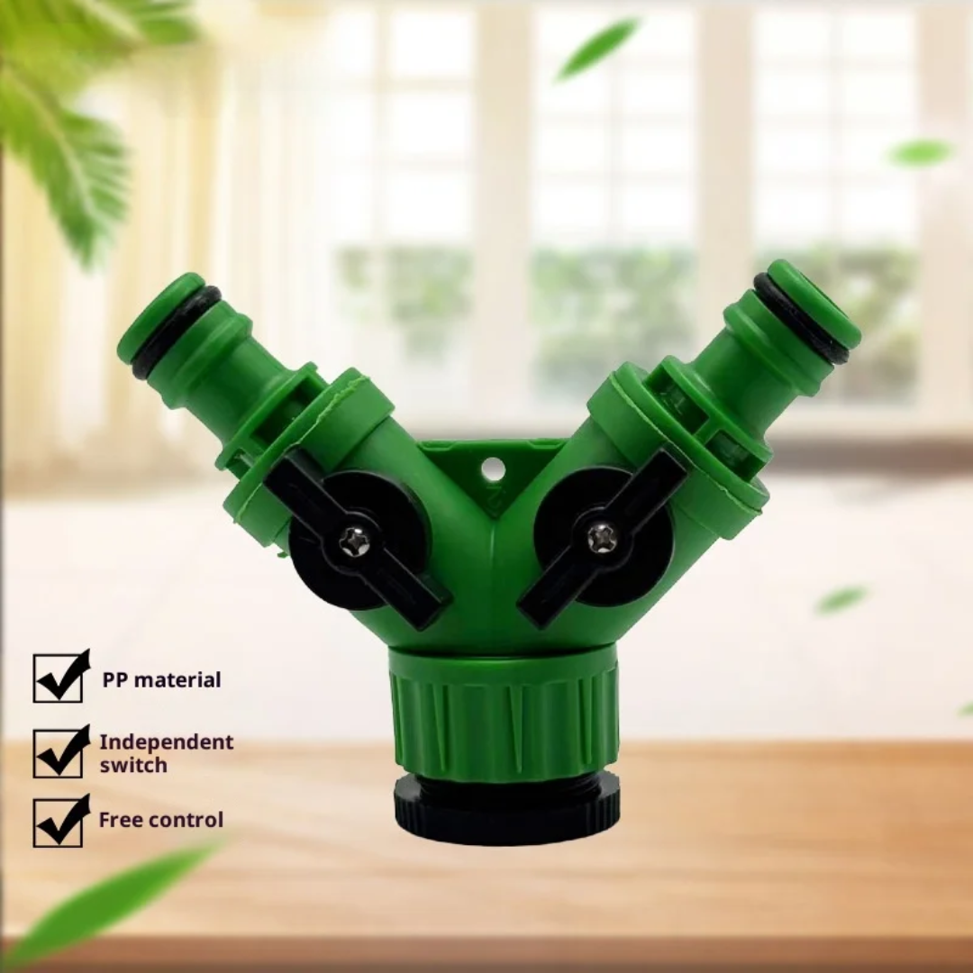Faucet splitter dual-port water pipe