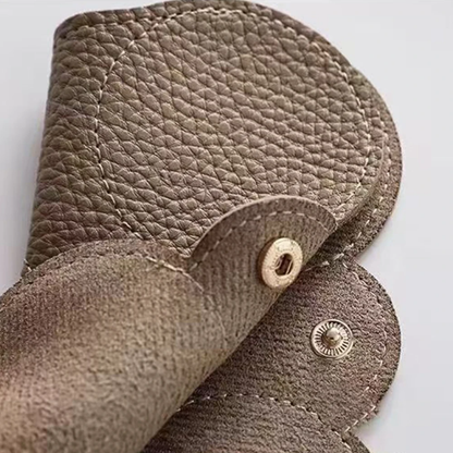 Leather Glasses Cover With Bag Clip Strap