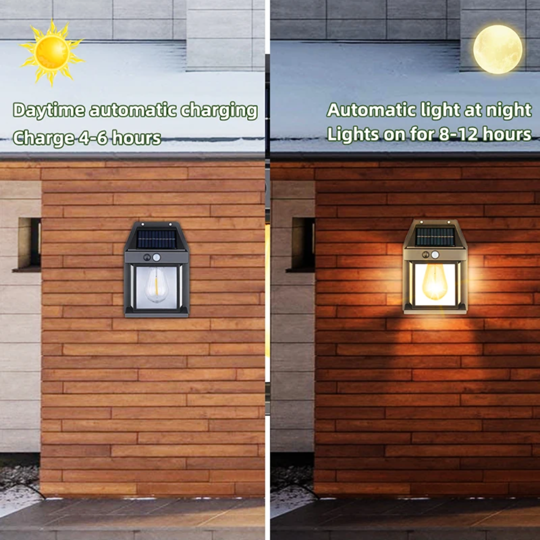 Waterproof Solar Wall Lights – With Motion Sensor & 3 Lighting Modes