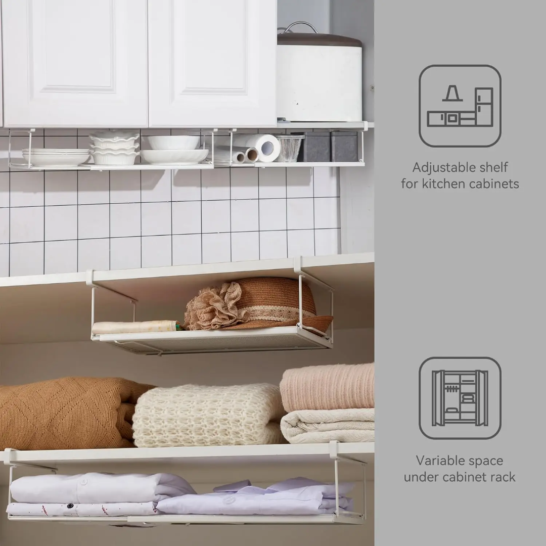 Multifunction organizer storage shelf rack extandable