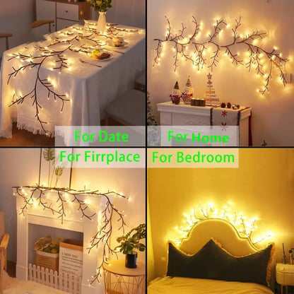 144 LED Tree Branch Wall Lights 2.3m Decorative With Remote Control