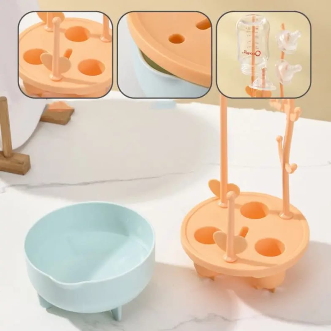 Baby Bottle Cleaning Brush Set with Drying Stand