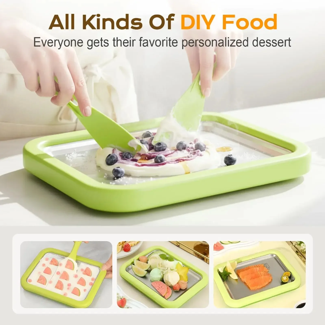 Instant ice cream make plate large