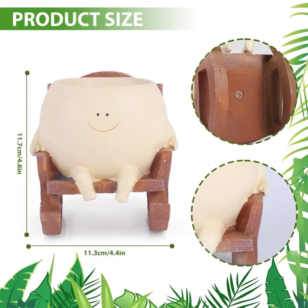 Cute smiley face plant Pot table decoration