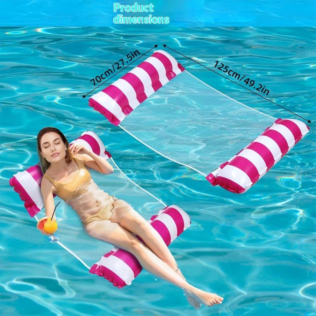 2 tubes inflatable water hammock