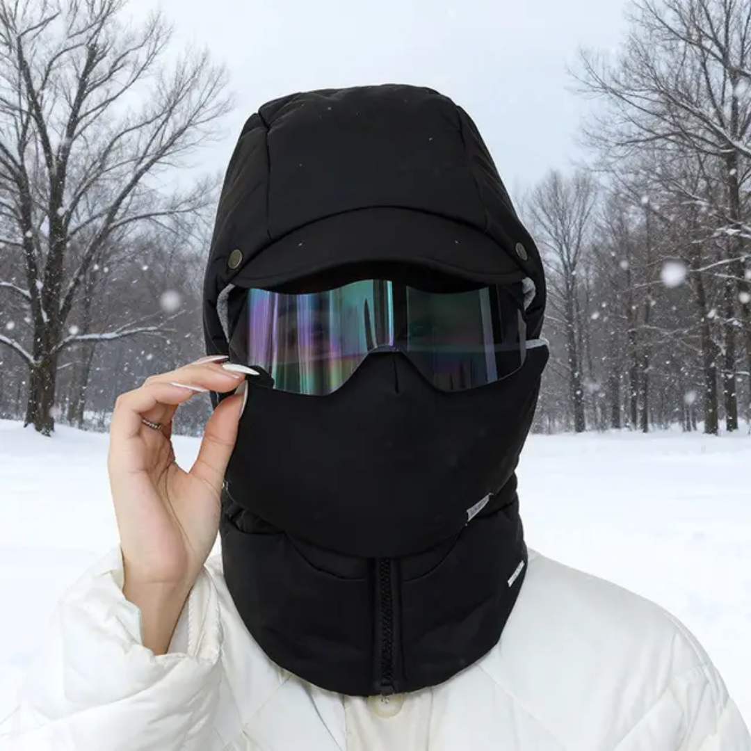 Unisex Winter Hat with Mask & Scarf – Waterproof & Fleece Lined
