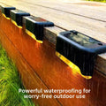 Outdoor Solar Fence Lamps – LED Warm White, Waterproof (Set Of 4)