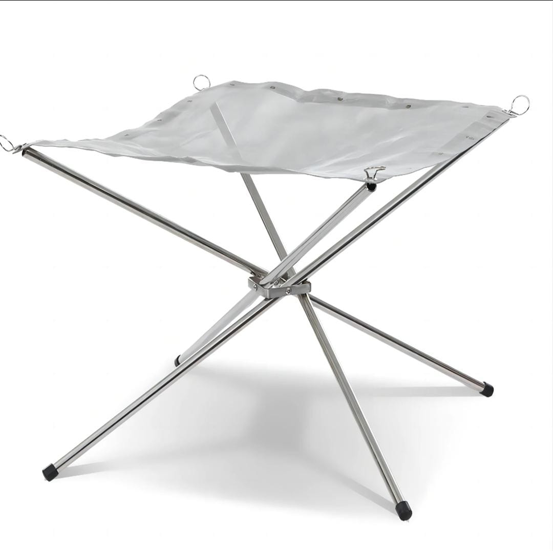 Foldable Camping Fire stood with Stainless Steel Frame 56cm