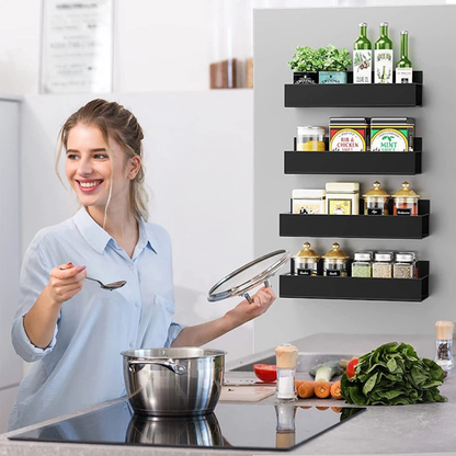 Magnetic Shelves With Hooks (Set Of 2)