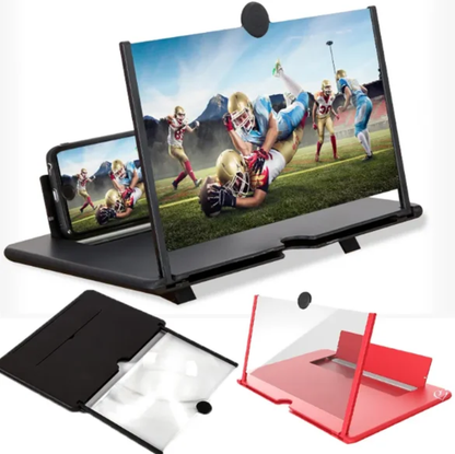 12” HD Phone Screen Magnifier – 3D Amplifier Stand