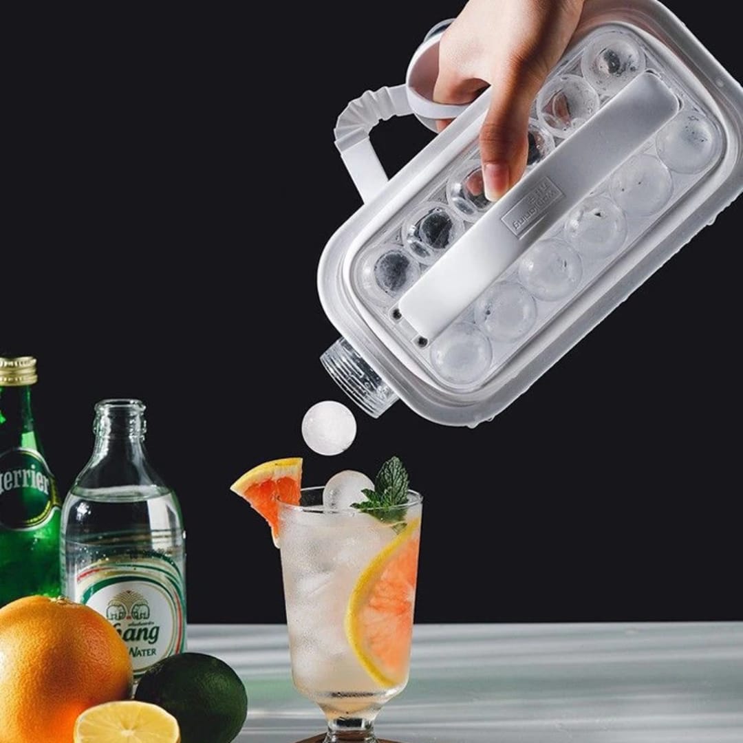 2-in-1 Ice cube maker and bottle
