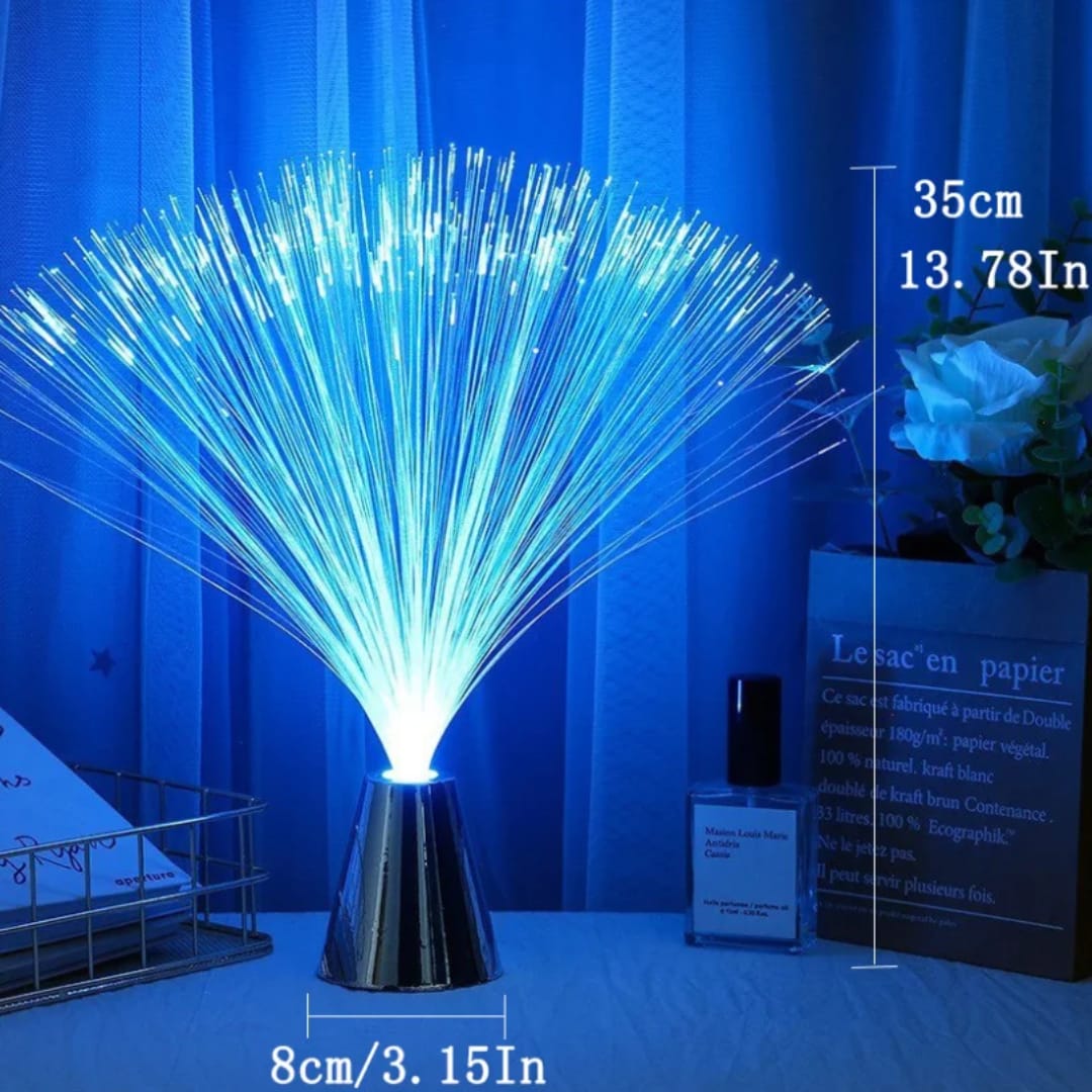 Fiber Optic Lights LED Optical Fiber Fountain Night Lamp