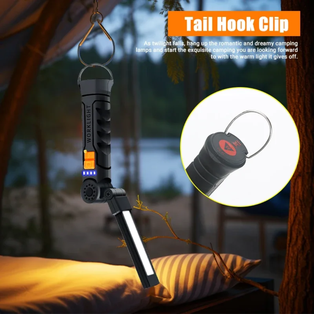 Portable multifunctional magnetic LED light rechargeable