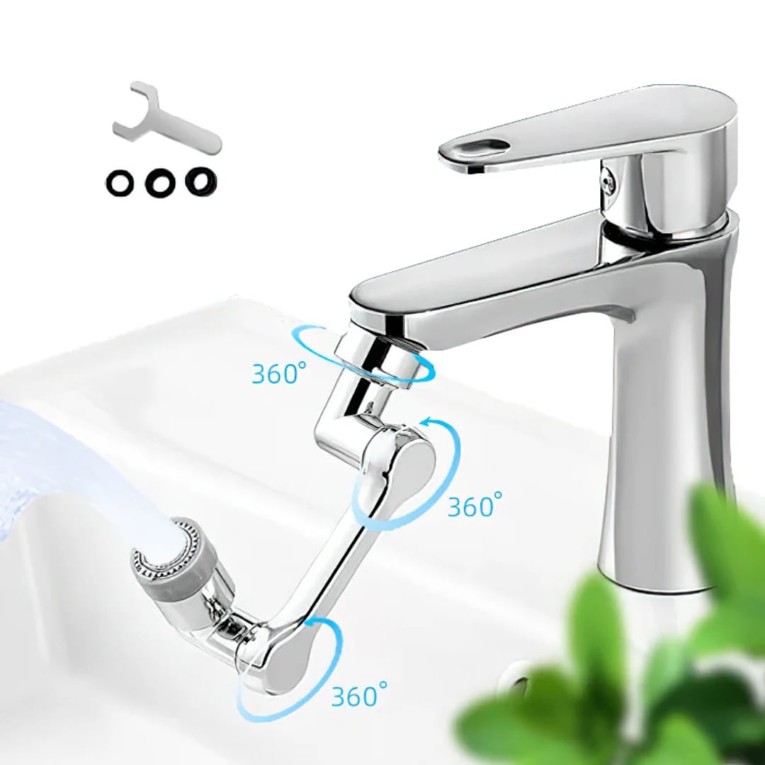 Universal Rotating Faucet Extender-Stainless Steel
