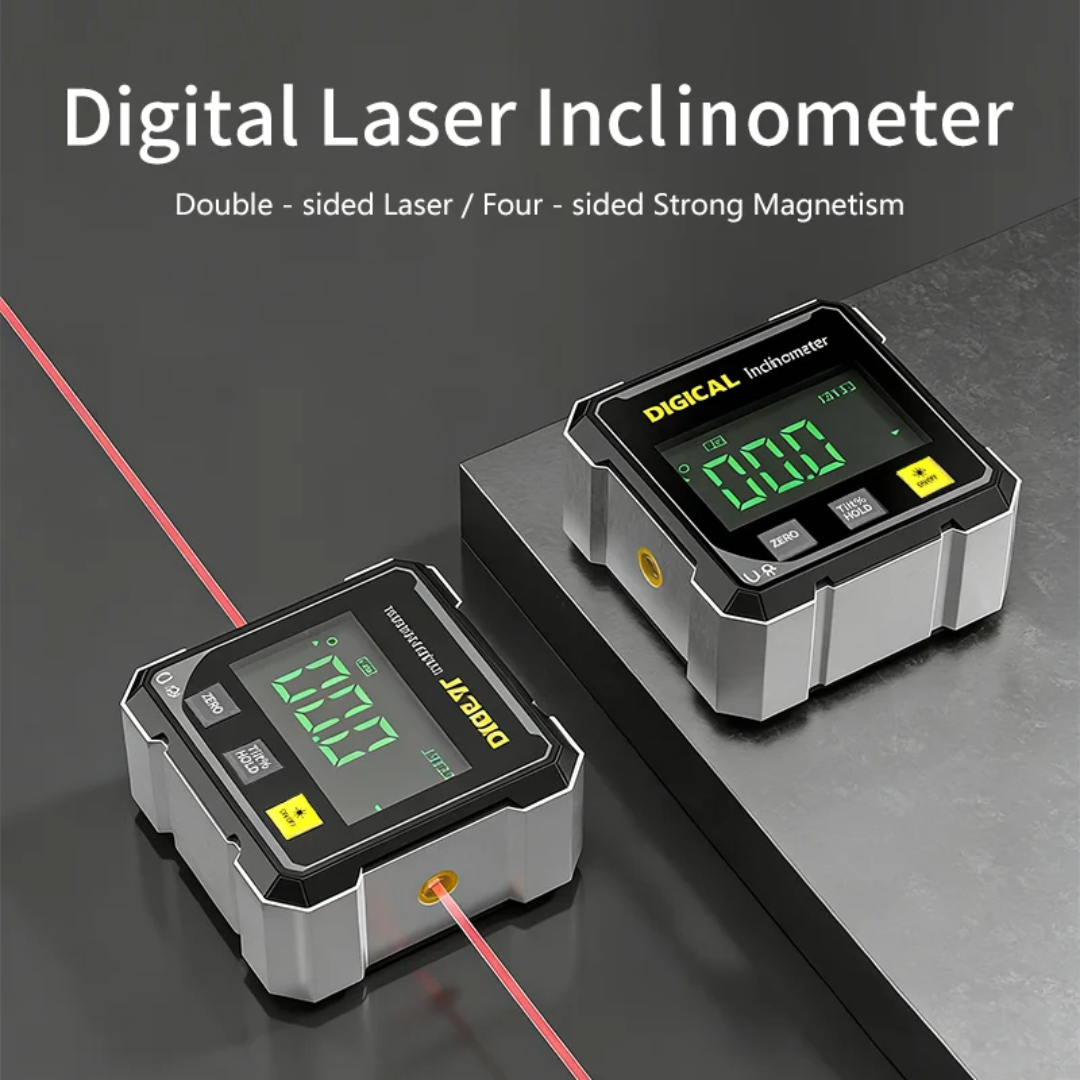 Digital magnetic Inclinometer dual laser 360° - Rechargeable