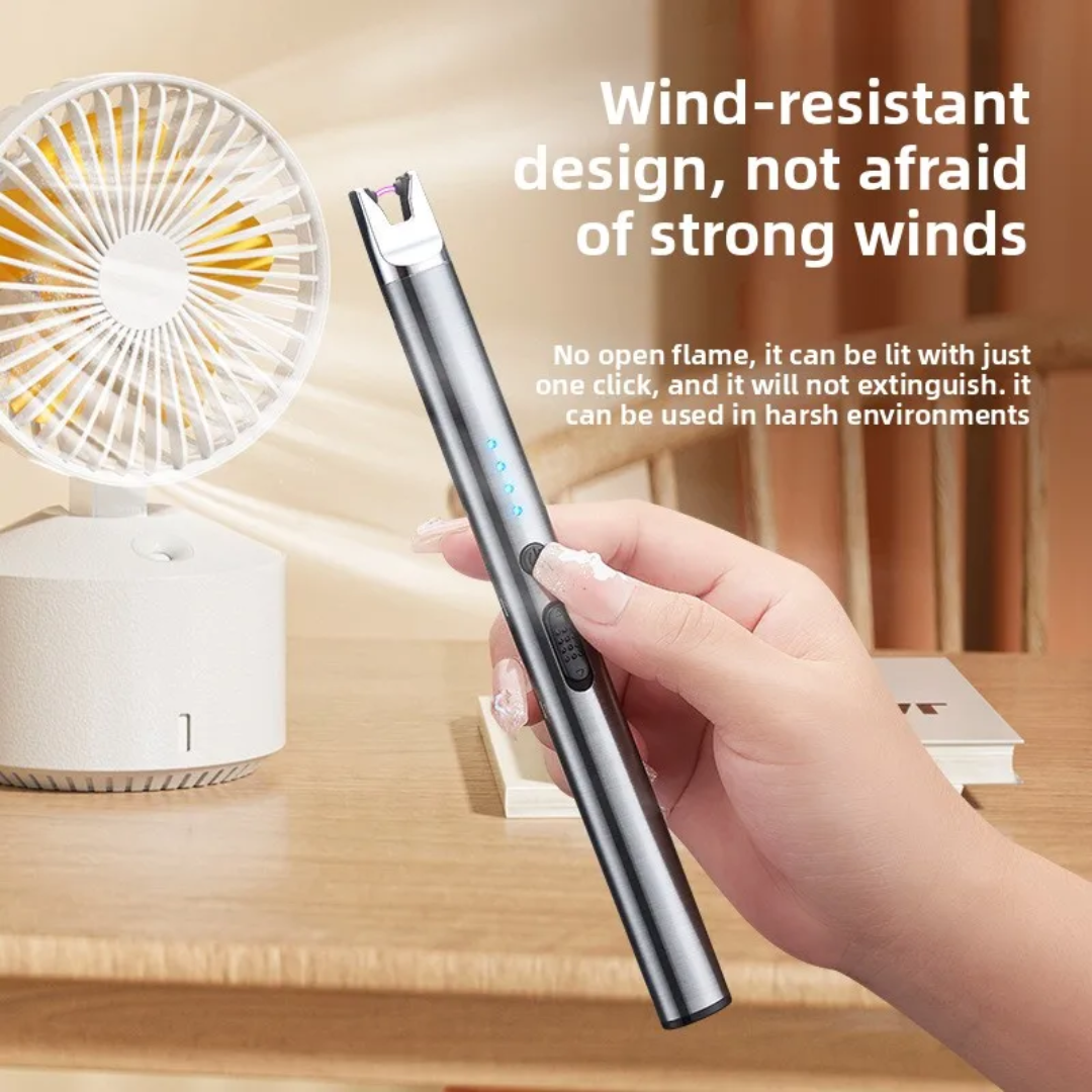 Electric Lighter Rechargeable Type C - Stainless Steel
