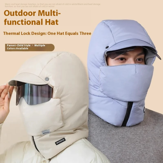 Unisex Winter Hat with Mask & Scarf – Waterproof & Fleece Lined