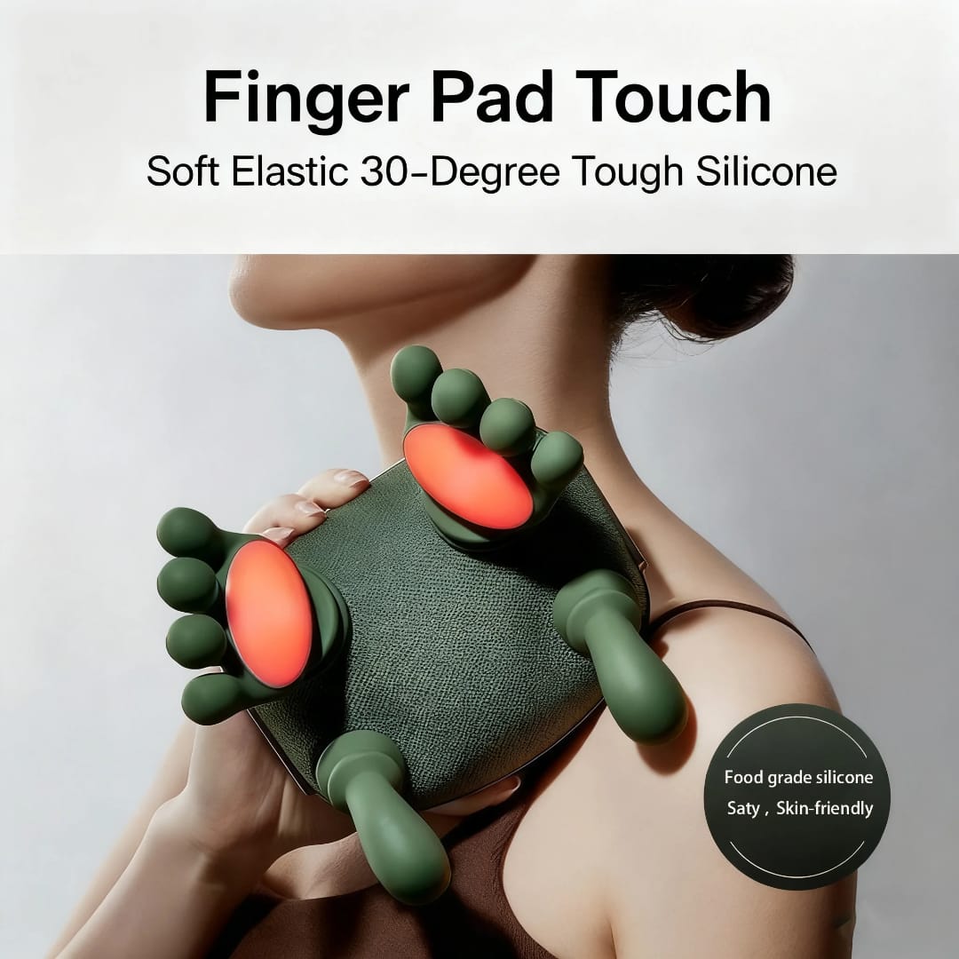 Rechargeable pain relief Massager finger pressure kneeding and Heat