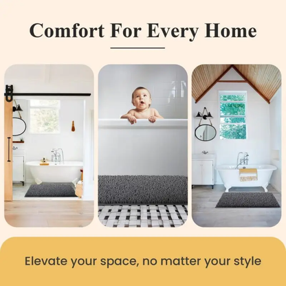 Absorbent Chenille Bath Mat – Non-Slip
