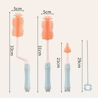 Baby Bottle Cleaning Brush Set With Drying Stand