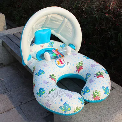 Inflatable adult-child floater