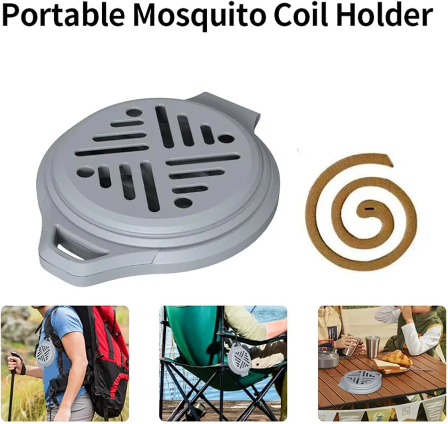 Silicone hanging mosquito coil holder