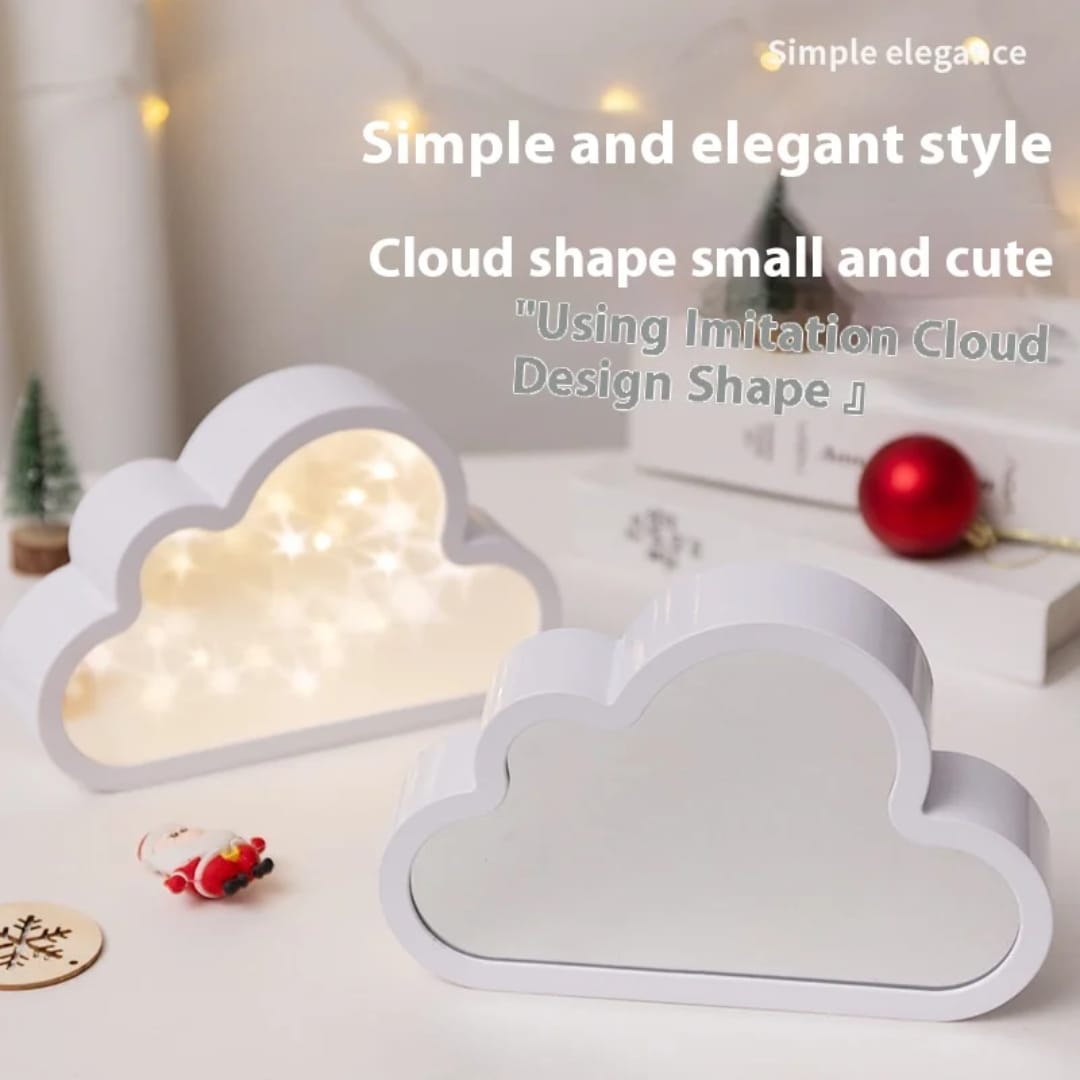 2in1 Mirror and 3D LED Light - Cloud Tulip Flowers