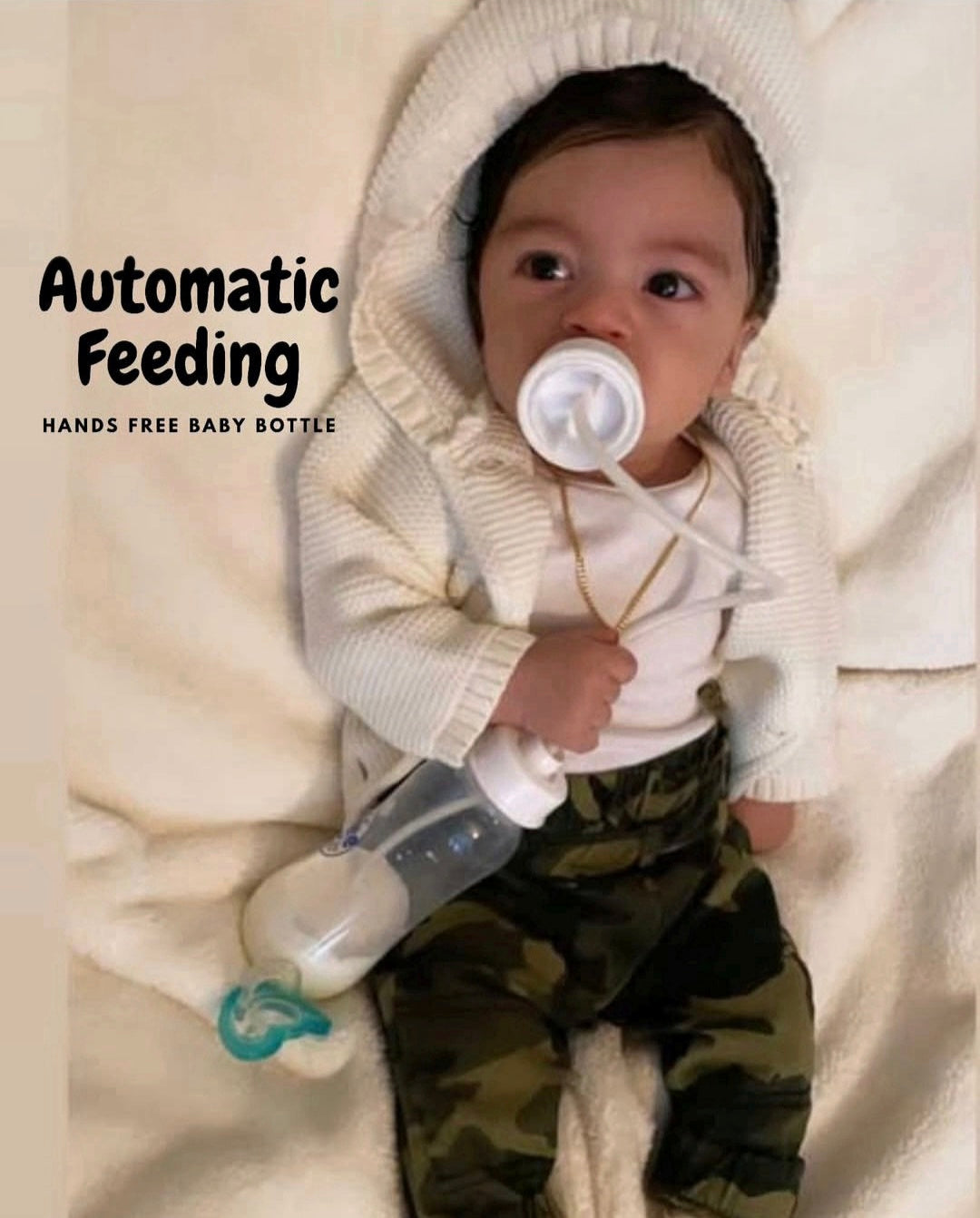 2-in-1 feeding bottle and Hand-free drinking. BPA free