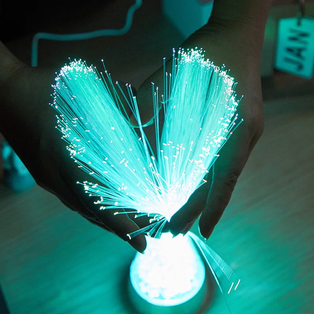 Fiber Optic Lights LED Optical Fiber Fountain Night Lamp