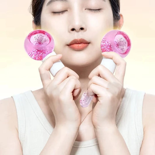 Skin Care Cooling Facial Roller Ice Globes for Skin Tightening & Anti-Aging set of 2-piece