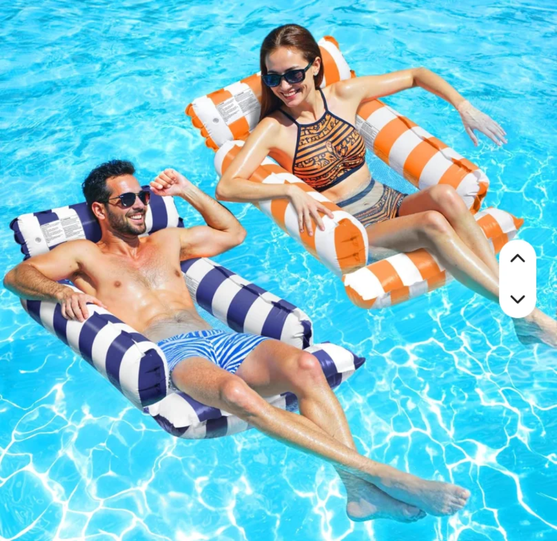 4 tubes inflatable water hammock