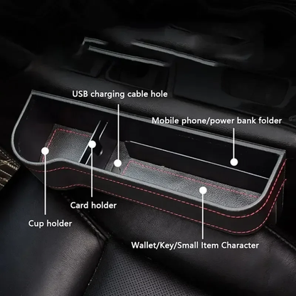 Car Seat Gap Storage Box – Leather (Set Of 2)