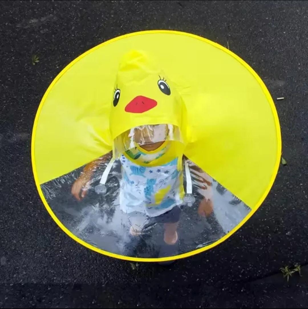 Kids Waterproof Rain Poncho Duck-Shaped