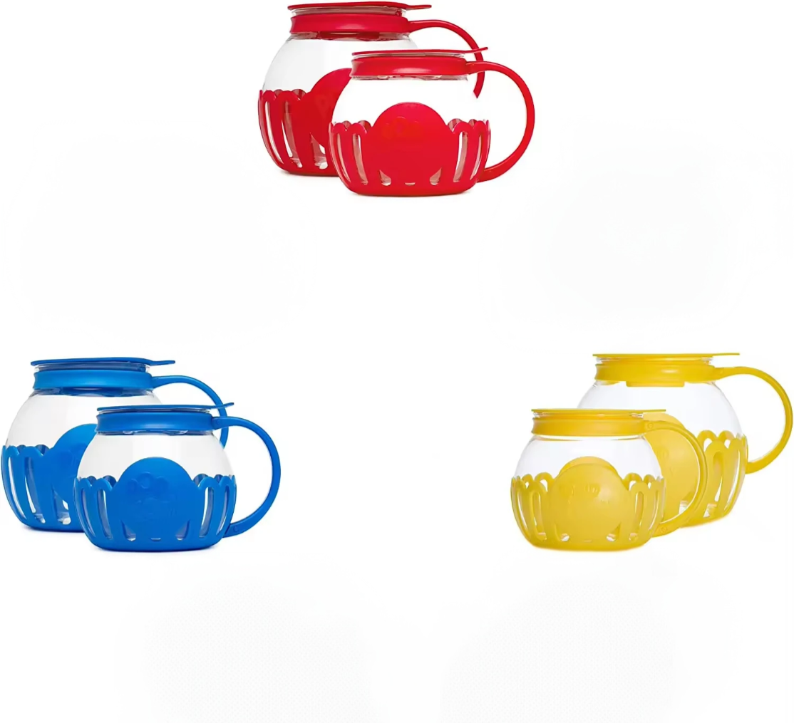 Microwave Popcorn Maker - Food Safe Glass and BPA free Silicone