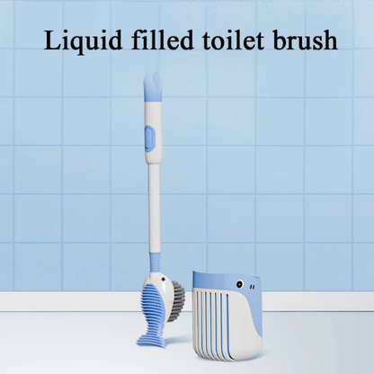 Liquid Suction Toilet Brush With Silicone Cleaning Set