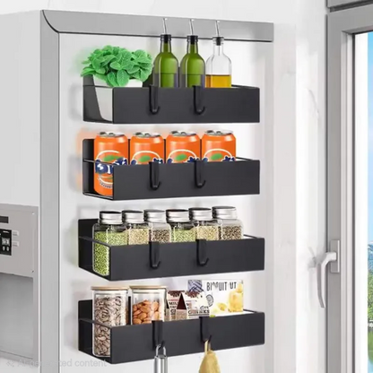 Magnetic Shelves With Hooks (Set Of 2)