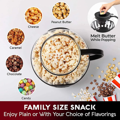 Microwave Popcorn Maker Glass – BPA & PVC Free
