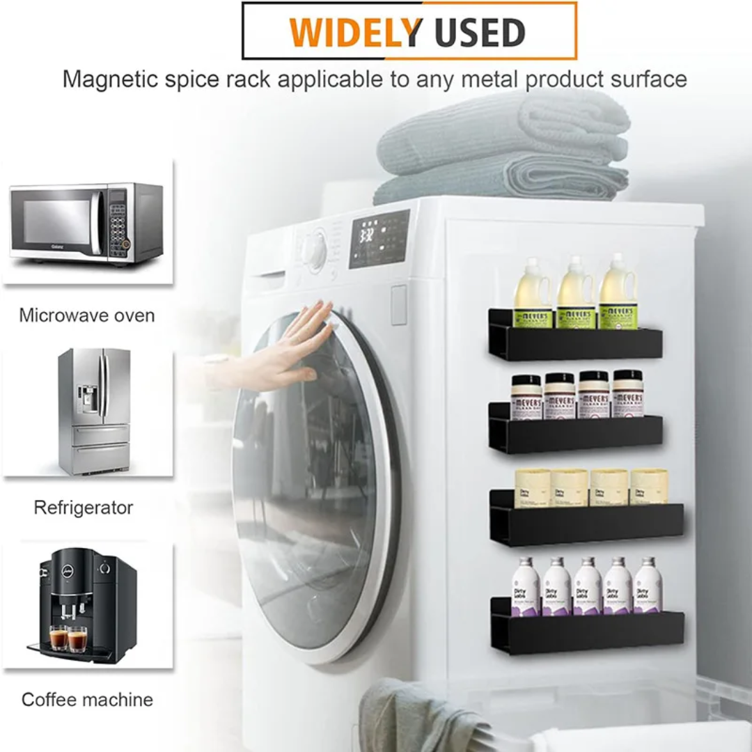 Magnetic shelves with Hooks set of 2-piece