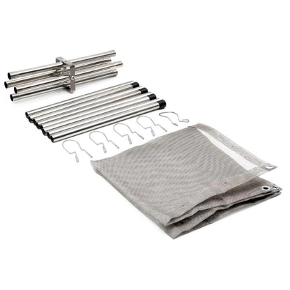 Foldable Camping Fire Stand With Stainless Steel Frame – 56cm