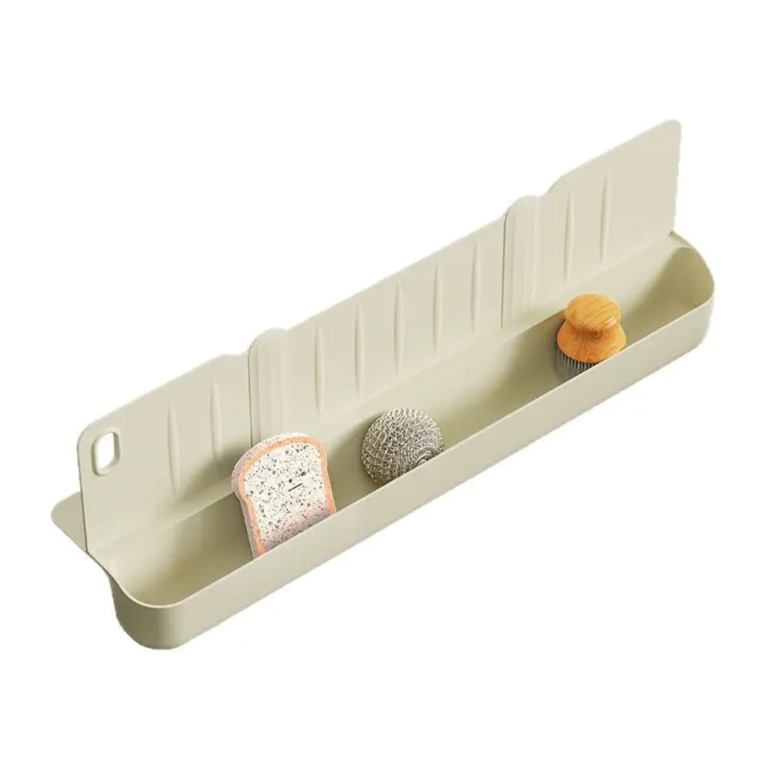 2-in-1 Sink splash water barrier and storage