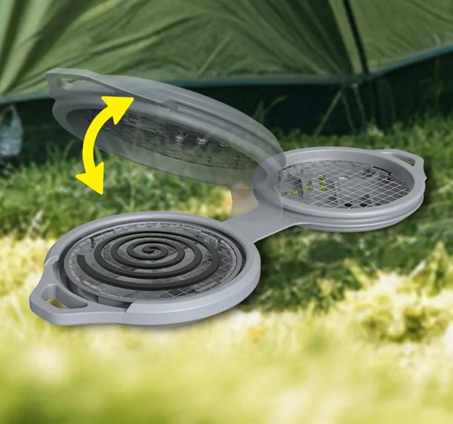 Silicone hanging mosquito coil holder