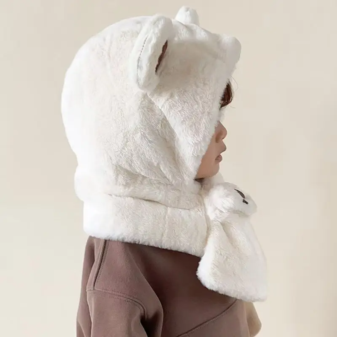 Baby Bear Hat with Scarf – Soft Fleece