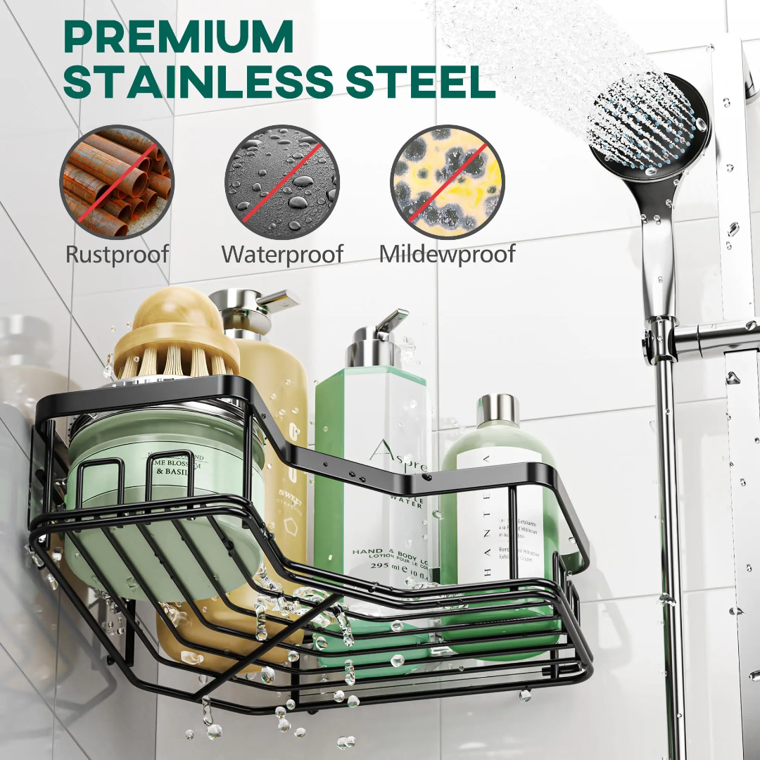 Multi-Purpose Heavy Duty Wall Shelves - Stainless Steel (Set of 5-piece)