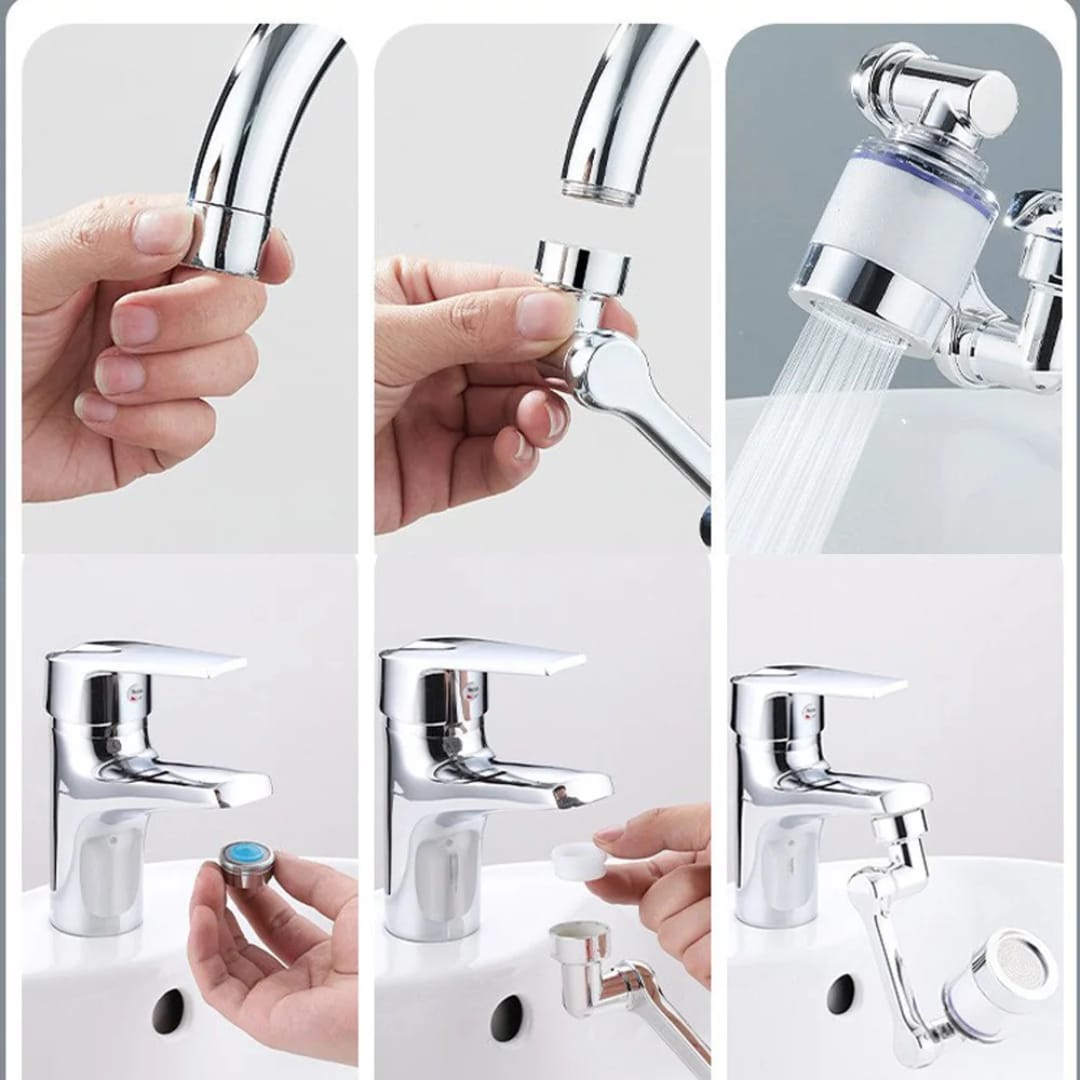 Universal Rotating Faucet Extender-Stainless Steel