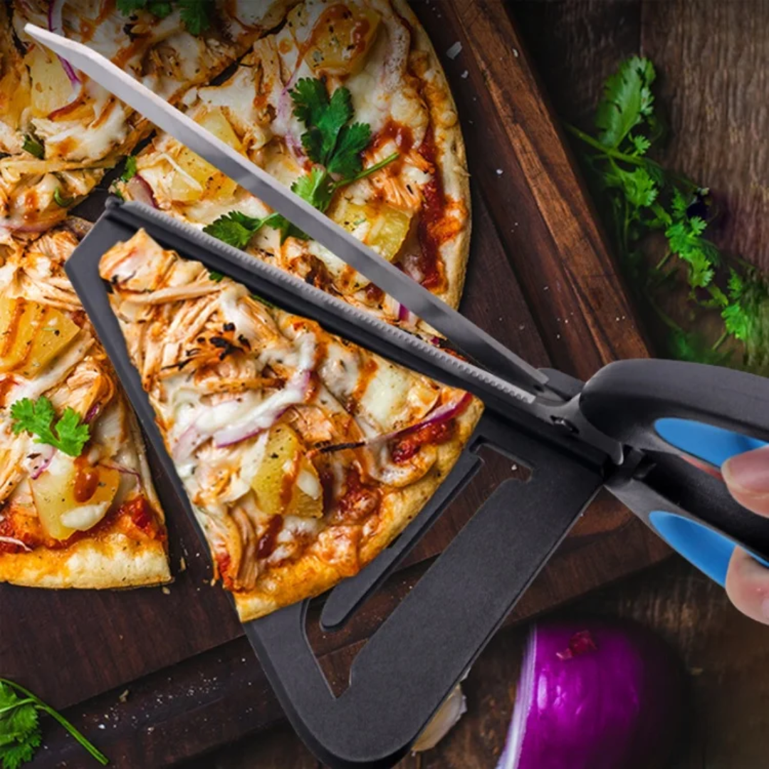 2in1 Pizza scissors and server spatula stainless steel