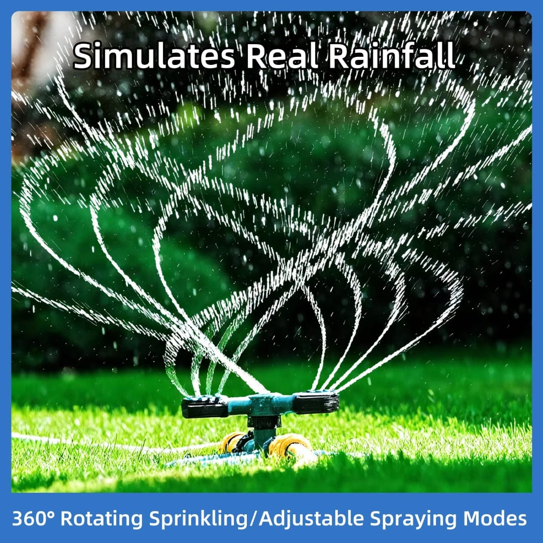 360° rotating garden lawn sprinkler with PVC water pipe
