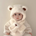 Baby Bear Hat With Scarf – Soft Fleece