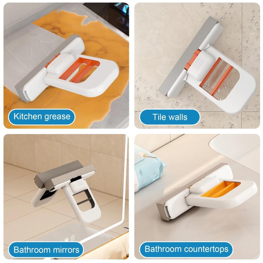 Self-Squeeze Cleaning Mop with 3 Replaceable Sponges