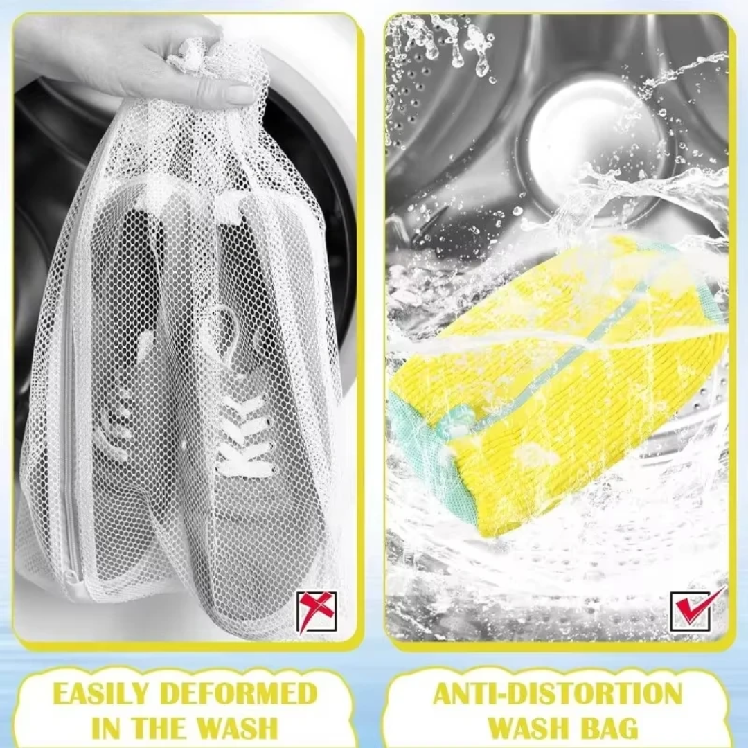 Reusable Shoe Laundry Bag for washing Machine with Protective Cushion